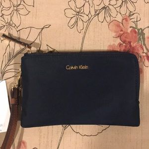 Navy blue Calvin Klein wristlet